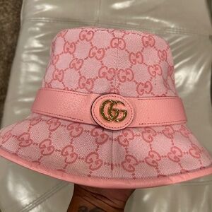 Pink Gucci bucket hat